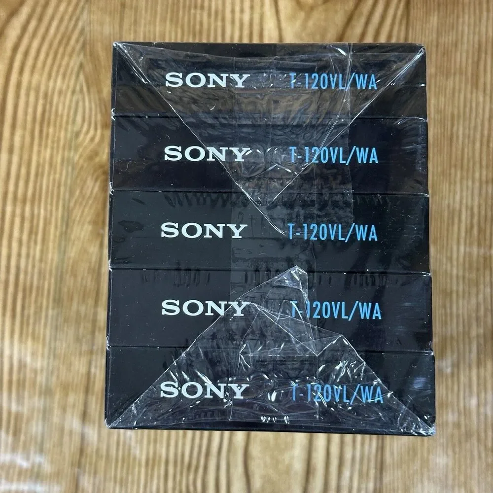 Sony VHS T-120VL/WA‎ Standard Grade VHS Blank Tapes 5 pack Sealed And New
